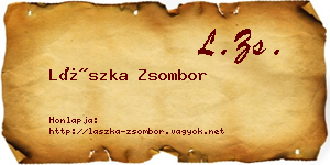 Lászka Zsombor névjegykártya